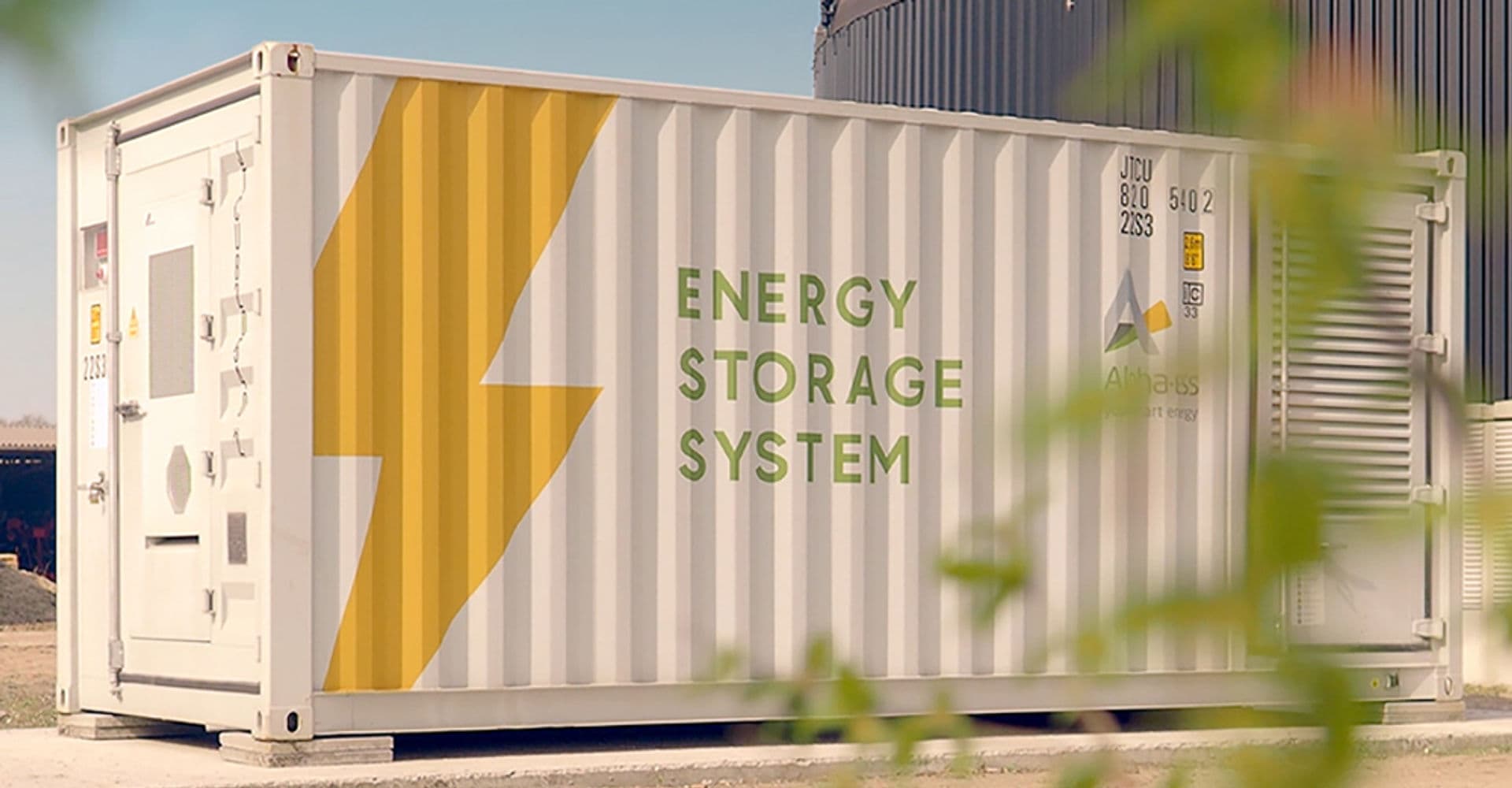 Industriele batterijopslag container